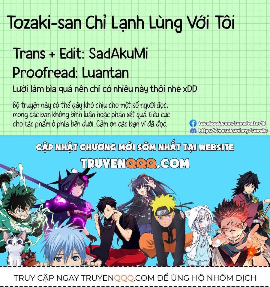 Tozaki-San Chỉ Lạnh Lùng Mỗi Mình Tôi - Chapter 1