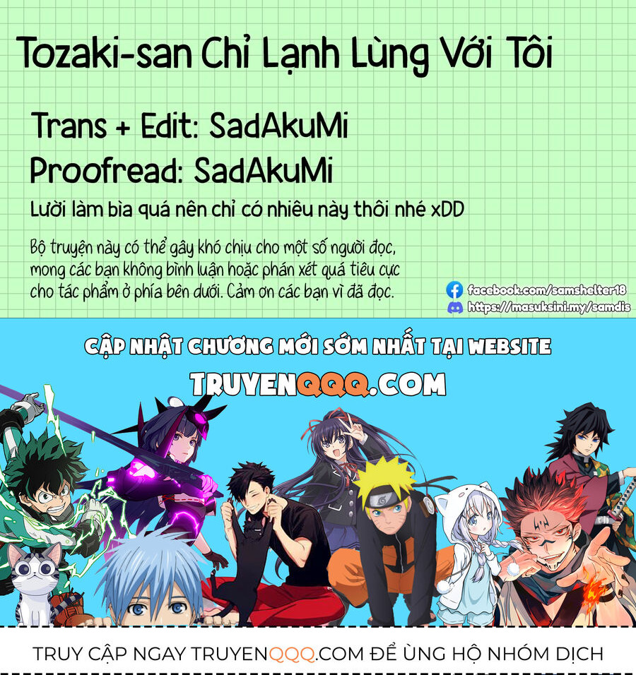 Tozaki-San Chỉ Lạnh Lùng Mỗi Mình Tôi - Chapter 4